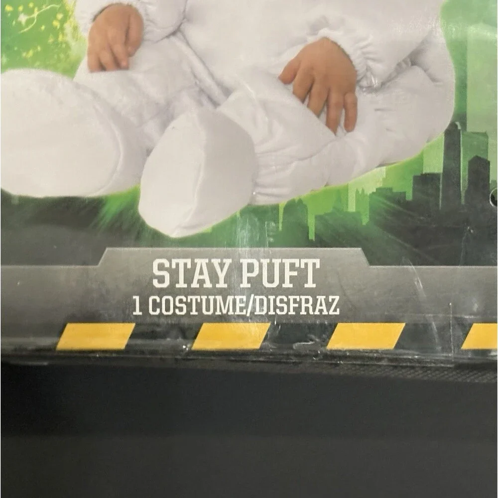 Ghostbusters Stay Puft Marshmallow Man Baby Costume Size 3-6 months